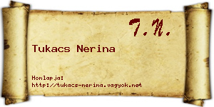 Tukacs Nerina névjegykártya
